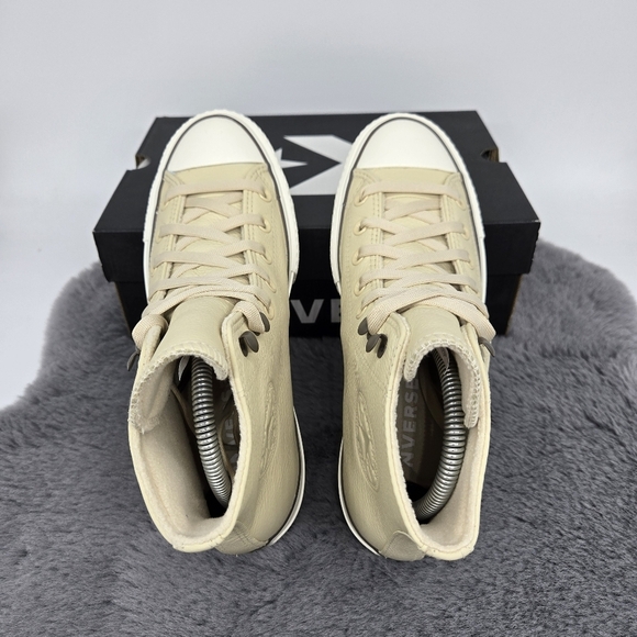 New Chuck Tayor All Star Lift Platform Weatherized Leather Shoes Womens Size 7.5 - Picture 6 of 8